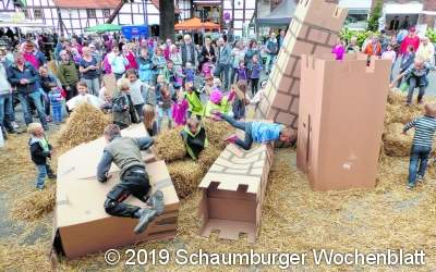 Burgerstürmung mit Seifenblasen