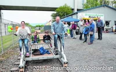 Probefahrten auf der Draisine