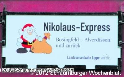 Der Nikolaus fährt mit der Extertalbahn