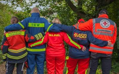 Bückeburger Hilfsorganisationen verbringen gemeinsames Übungswochenende