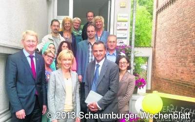 Doris Schröder-Kopf zu Besuch im Familienzentrum