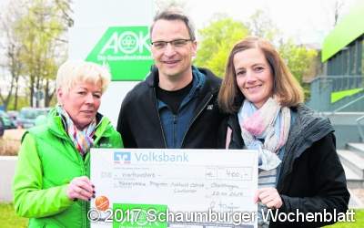 AOK spendet 400 Euro  für den Schulförderverein