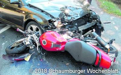 Schwerer Motorradunfall