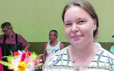 Auch Bergmann und Nonne schwimmen auf der Aue