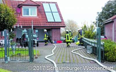 Ein Ofen brennt in Meinsen