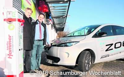 Unternehmen installiert eine Elektro-Tankstelle