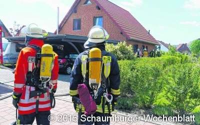 Wehren löschen Küchenbrand
