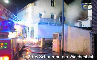 Feuer in Fahrschule Lemgo-Hörstmar.