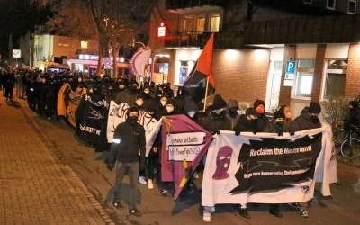 Demonstration gegen Rechtsextreme