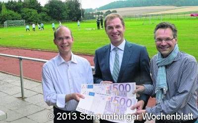 Eine Bank hilft den Sportlern