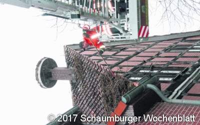 Das Storchennest ist  wieder eingerichtet