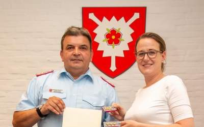 Gregor Zimmermann zum ersten Hauptbrandmeister befördert