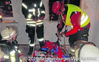Höhenretter nach Explosion im Einsatz