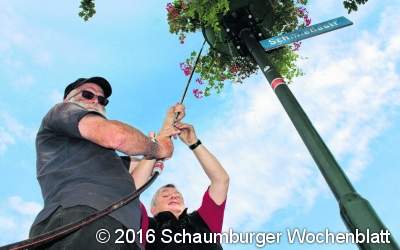 Rückspiegel zum Blumen wässern