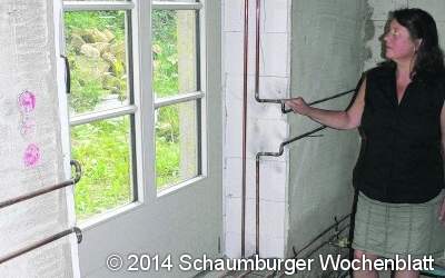 Wärme kommt aus der Wand