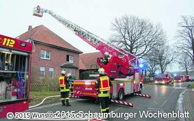 Schornsteinbrand sorgt für Großeinsatz