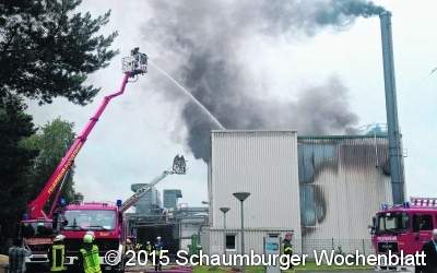 Kesselhaus in Flammen