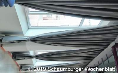 Vorhänge für das Sägewerk