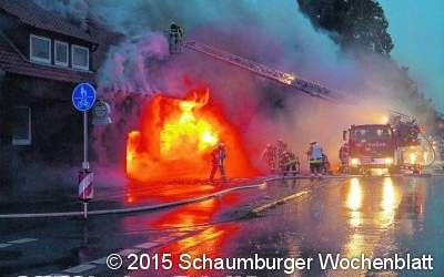 Großbrand wütet in ehemaliger Gaststätte