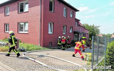 Anbau gerät in Brand