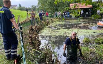 Aha: So sieht also
der Dorfteich aus