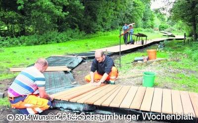 Der Bauhof beendet Arbeiten im Moorgarten
