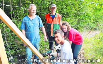Jugendliche aus der ganzen Welt helfen im Wald