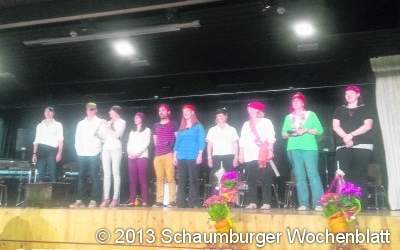 Eine Feier für die neuen Mitschüler