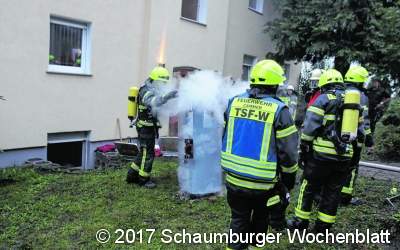 Feuer im Keller eines Mehrfamilienhauses