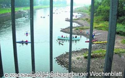 Hunderte von Kanuten aus ganz Europa unterwegs auf der Weser
