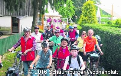 Laufclub fährt Fahrrad