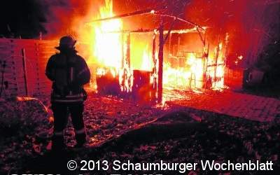 Brand in Kleingärten
