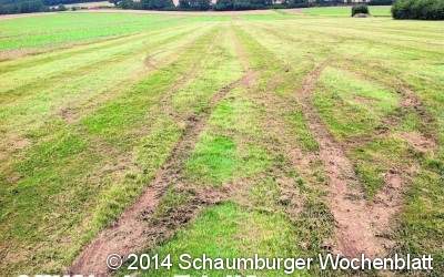 Landebahn verwüstet