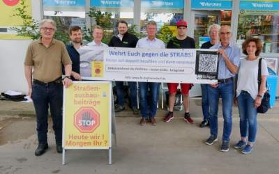 Unterschriften gegen Straßenausbaubeiträge
