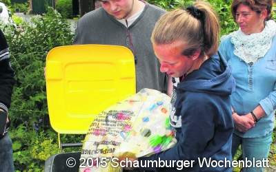 Plastikdeckel für den guten Zweck gesammelt