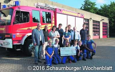 Jugendfeuerwehr erfreut über Spende