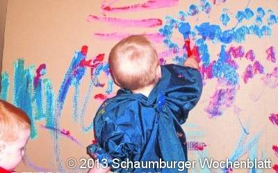 Krippenkinder machen Kunst