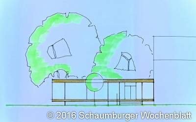 Toiletten mit Teeküche und Terrasse