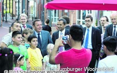 Gerhard Schröder besucht die Kreisstadt