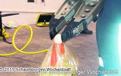 Eiertransport mit dem Spreizer