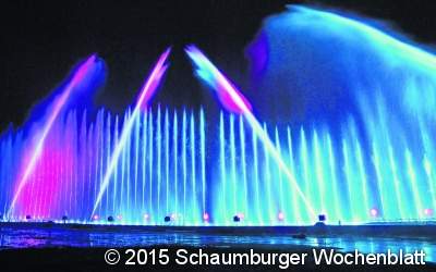 Weihnachtliches Wasser-Spektakel