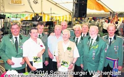 Große Ehrung der Jubilare während des Festkonzerts