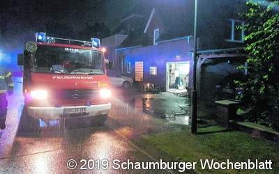Unwetter prasselt über Bückeburg nieder
