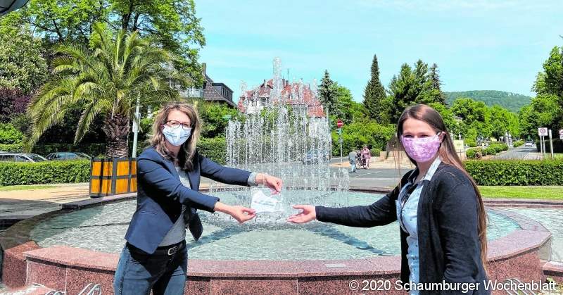 Die ersten Sicher ist sicher!-Gesichtsmasken haben Tourist-Information Bad Pyrmont erreicht