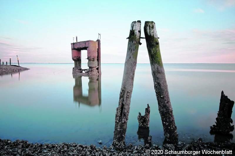 Ehemaliger Schiffsanleger in Eckwarden. Die Reste davon blieben bis heute erhalten.Wolfgang Stemme (Wunstorf).