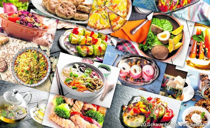 Different countries cuisine. Varied dishes prepared form meat or vegetables