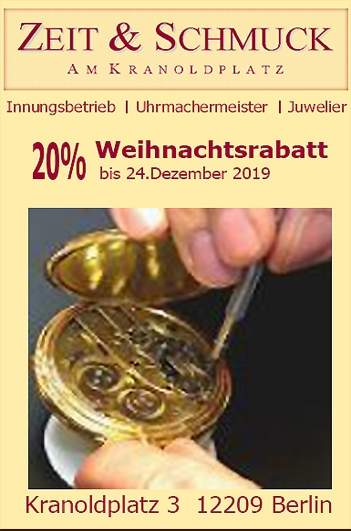 Weihnachtsrabatt 20 % Am Kranoldplatz
