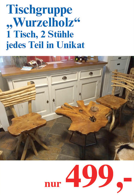 Schaumburger Wochenblatt » Tischgruppe "Wurzelholz" 1